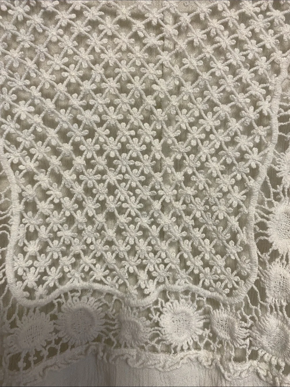 White • Crochet-Accent • Boho • Top - Picture 3 of 6
